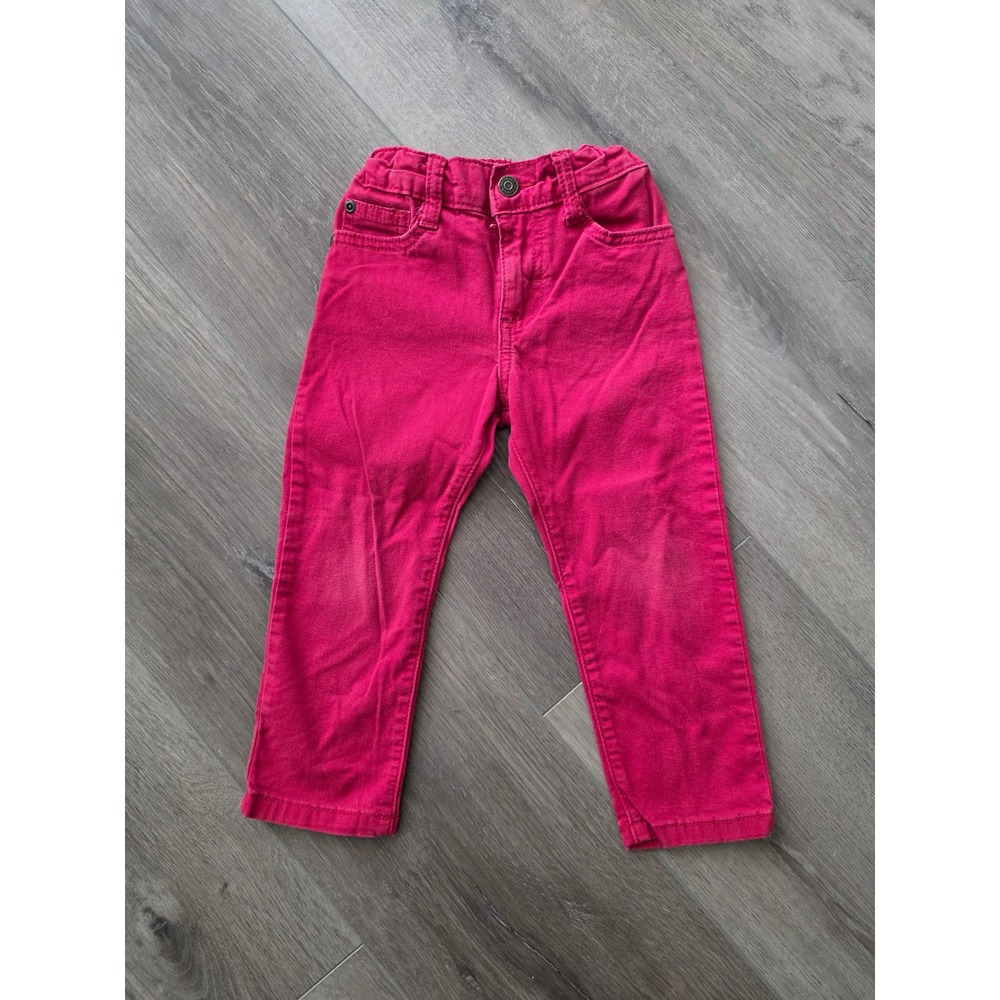 Wrangler Toddler Boys 3T Red Denim‎ Adjustable Waist Jeans